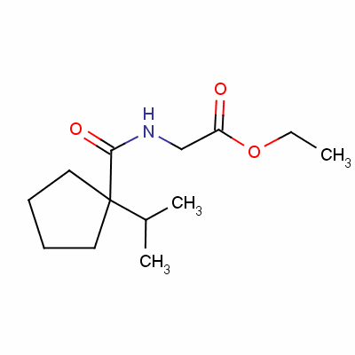 n-(1-异丙基环戊烷羰基)甘氨酸乙酯结构式_56471-18-2结构式