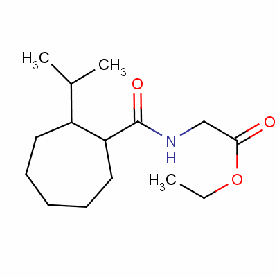 n-(2-异丙基环庚烷羰基)甘氨酸乙酯结构式_56471-45-5结构式