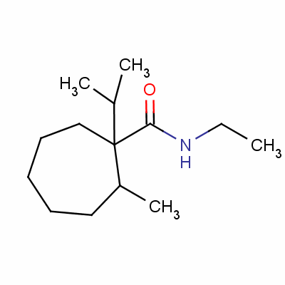 N-乙基-1-异丙基-2-甲基环庚烷羧酰胺结构式_56471-46-6结构式
