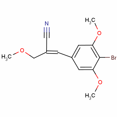 3-(4-溴-3,5-二甲氧基苯基)-2-(甲氧基甲基)-2-丙烯腈结构式_56518-39-9结构式
