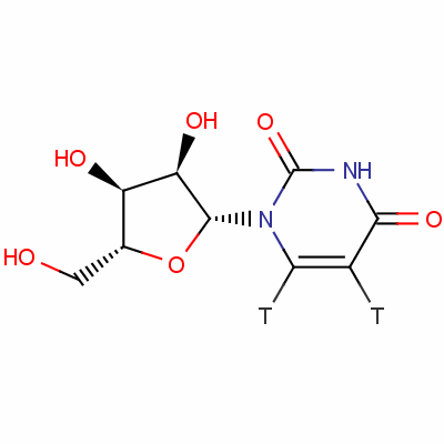 尿苷-5 6-3h结构式_56654-40-1结构式