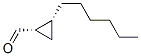 Cyclopropanecarboxaldehyde,2-hexyl-,(1s,2r)-(9ci) Structure