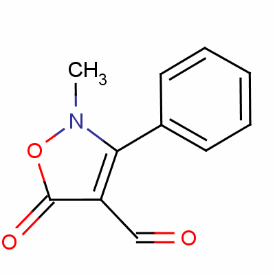 2,5-Dihydro-2-methyl-5-oxo-3-phenylisoxazole-4-carbaldehydeStructure,56878-25-2Structure 2,5-Dihydro-2-methyl-5-oxo-3-phenylisoxazole-4-carbaldehyde Structure,56878-25-2Structure