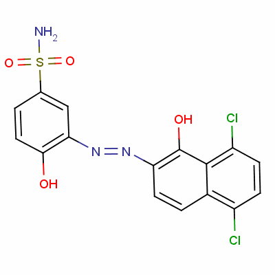 3-[(5,8-二氯-1-羟基-2-萘)氮杂]-4-羟基苯磺胺结构式_56961-50-3结构式