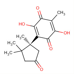 3,6-二羟基-5-甲基-2-[(s)-1,2,2-三甲基-4-氧代环戊并n-1α-基]-2,5-环己二烯-1,4-二酮结构式_56973-45-6结构式