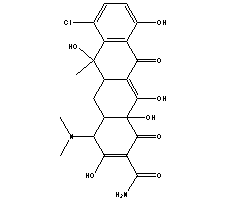 金霉素结构式_57-62-5结构式
