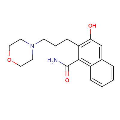 3-羟基-2-[3-(吗啉)丙基]萘-1-羧酰胺结构式_57133-25-2结构式