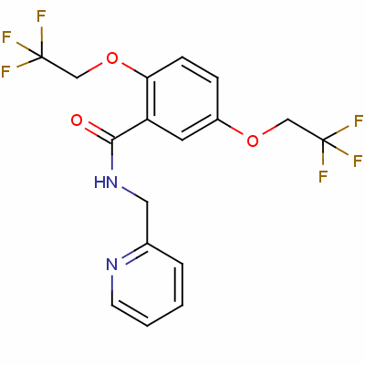 N-(2-吡啶基甲基)-2,5-二(2,2,2-三氟乙氧基)苯甲酰胺结构式_57415-36-8结构式