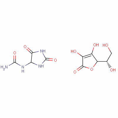 (2,5-二氧代咪唑烷-4-基)脲 L-抗坏血酸盐结构式_57448-83-6结构式