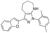 (9ci)-3-(2-苯并呋喃)-1-(2,5-二甲基苯基)-1,4,5,6,7,8-六氢-吡唑并[3,4-b]氮杂卓结构式_574702-55-9结构式