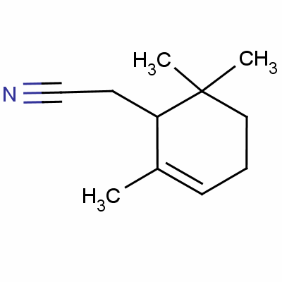 2,6,6-三甲基-2-环己烯-1-乙腈结构式_57576-14-4结构式