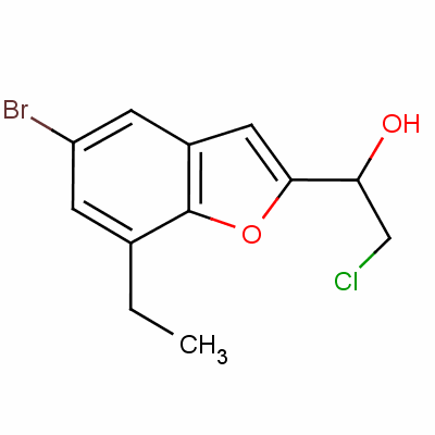 5-溴-alpha-(氯甲基)-7-乙基苯并呋喃-2-甲醇结构式_57704-13-9结构式