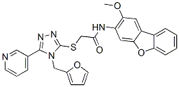 (9ci)-2-[[4-(2-呋喃甲基)-5-(3-吡啶)-4H-1,2,4-噻唑-3-基]硫代]-n-(2-甲氧基-3-二苯并呋喃)-乙酰胺结构式_577985-69-4结构式