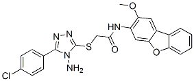 (9ci)-2-[[4-氨基-5-(4-氯苯基)-4H-1,2,4-噻唑-3-基]硫代]-n-(2-甲氧基-3-二苯并呋喃)-乙酰胺结构式_578699-92-0结构式