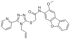 (9ci)-n-(2-甲氧基-3-二苯并呋喃)-2-[[4-(2-丙烯基)-5-(2-吡啶)-4H-1,2,4-噻唑-3-基]硫代]-乙酰胺结构式_578745-65-0结构式