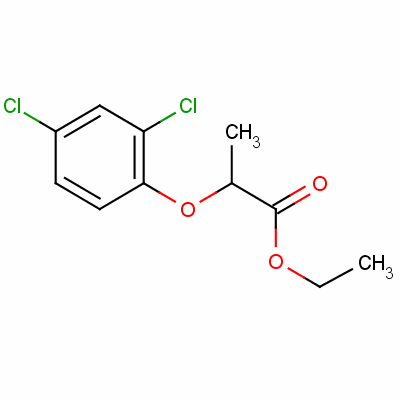 2-(2,4-二氯苯氧基)丙酸乙酯结构式_58048-39-8结构式