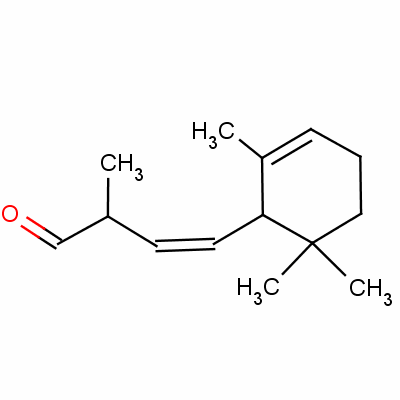 2-甲基-4-(2,6,6-三甲基-2-环己烯-1-基)-3-丁醛结构式_58102-02-6结构式