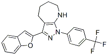 (9ci)-3-(2-苯并呋喃)-1,4,5,6,7,8-六氢-1-[4-(三氟甲基)苯基]-吡唑并[3,4-b]氮杂卓结构式_582291-26-7结构式