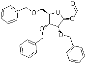 1-O-Acetyl-2,3,5-tri-O-benzyl-D-ribofuranose Structure