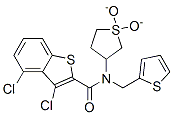 (9ci)-3,4-二氯-n-(四氢-1,1-二氧化物-3-噻吩)-n-(2-噻吩甲基)-苯并[b]噻吩-2-羧酰胺结构式_585550-88-5结构式