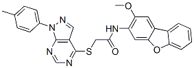 (9ci)-n-(2-甲氧基-3-二苯并呋喃)-2-[[1-(4-甲基苯基)-1H-吡唑并[3,4-d]嘧啶-4-基]硫代]-乙酰胺结构式_585562-55-6结构式