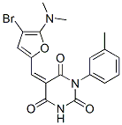 5-[[4-溴-5-(二甲基氨基)-2-呋喃]亚甲基]-1-(3-甲基苯基)-2,4,6(1H,3h,5h)-嘧啶三酮结构式_586332-01-6结构式