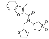 3,6-二甲基-n-(四氢-1,1-二氧化物-3-噻吩)-n-(2-噻吩甲基)-2-苯并呋喃羧酰胺结构式_586992-12-3结构式