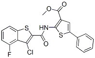 (9ci)-2-[[(3-氯-4-氟苯并[b]噻吩-2-基)羰基]氨基]-5-苯基-3-噻吩羧酸甲酯结构式_588674-10-6结构式