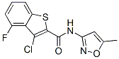 (9ci)-3-氯-4-氟-n-(5-甲基-3-异噁唑基)-苯并[b]噻吩-2-羧酰胺结构式_588675-34-7结构式