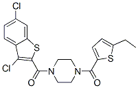 (9CI)-1-[(3,6-二氯苯并[b]噻吩-2-基)羰基]-4-[(5-乙基-2-噻吩)羰基]-哌嗪结构式_588687-81-4结构式
