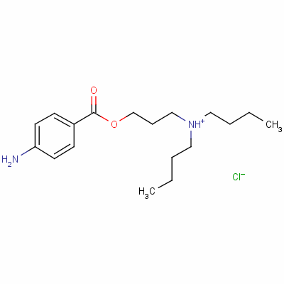 3-(二丁基氨基)丙基 p-氨基苯甲酸盐酸盐结构式_5892-15-9结构式