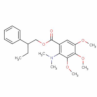 2-(二甲基氨基)-2-苯基丁基 (-)-3,4,5-三甲氧基苯甲酸结构式_58997-88-9结构式
