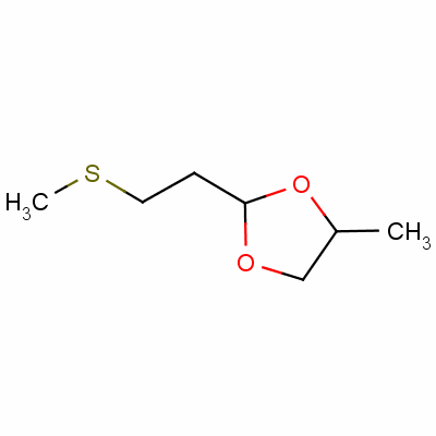 4-甲基-2-(2-(甲基硫代)乙基)-1,3-二氧戊环结构式_59007-89-5结构式
