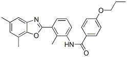 (9ci)-n-[3-(5,7-二甲基-2-苯并噁唑基)-2-甲基苯基]-4-丙氧基-苯甲酰胺结构式_590395-83-8结构式