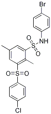 N-(4-溴苯基)-3-(4-氯苯基)磺酰基-2,,5-二甲基苯磺酰胺结构式_5918-68-3结构式