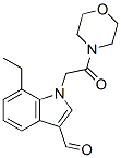 (9CI)-4-[(7-乙基-3-甲酰基-1H-吲哚-1-基)乙酰基]-吗啉结构式_593237-23-1结构式