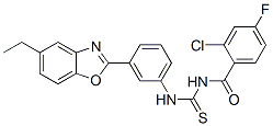 (9ci)-2-氯-n-[[[3-(5-乙基-2-苯并噁唑基)苯基]氨基]硫氧代甲基]-4-氟-苯甲酰胺结构式_593238-52-9结构式