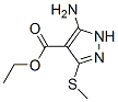3-氨基-5-(甲基硫代)-1H-吡唑-4-羧酸乙酯结构式_59541-46-7结构式