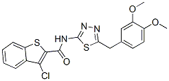 (9ci)-3-氯-n-[5-[(3,4-二甲氧基苯基)甲基]-1,3,4-噻二唑-2-基]-苯并[b]噻吩-2-羧酰胺结构式_600640-91-3结构式