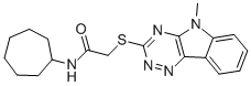 N-环庚基-2-[(5-甲基-5H-1,2,4-噻嗪并[5,6-b]吲哚-3-基)硫代]乙酰胺结构式_603946-02-7结构式