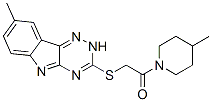 (9CI)-4-甲基-1-[[(8-甲基-2H-1,2,4-噻嗪o[5,6-b]吲哚-3-基)硫代]乙酰基]-哌啶结构式_603946-23-2结构式