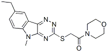 (9ci)-4-[[(8-乙基-5-甲基-5H-1,2,4-噻嗪并[5,6-b]吲哚-3-基)硫代]乙酰基]-吗啉结构式_603946-65-2结构式