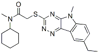 (9ci)-n-环己基-2-[(8-乙基-5-甲基-5H-1,2,4-噻嗪并[5,6-b]吲哚-3-基)硫代]-n-甲基-乙酰胺结构式_603946-73-2结构式
