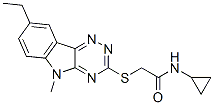 (9ci)-n-环丙基-2-[(8-乙基-5-甲基-5H-1,2,4-噻嗪并[5,6-b]吲哚-3-基)硫代]-乙酰胺结构式_603946-77-6结构式