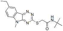 (9ci)-n-(1,1-二甲基乙基)-2-[(8-乙基-5-甲基-5H-1,2,4-噻嗪并[5,6-b]吲哚-3-基)硫代]-乙酰胺结构式_603946-83-4结构式