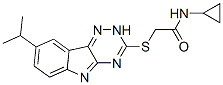 (9ci)-n-环丙基-2-[[8-(1-甲基乙基)-2H-1,2,4-噻嗪并[5,6-b]吲哚-3-基]硫代]-乙酰胺结构式_603947-31-5结构式