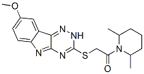 (9ci)-1-[[(8-甲氧基-2H-1,2,4-噻嗪并[5,6-b]吲哚-3-基)硫代]乙酰基]-2,6-二甲基-哌啶结构式_603947-44-0结构式