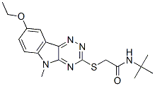 (9ci)-n-(1,1-二甲基乙基)-2-[(8-乙氧基-5-甲基-5H-1,2,4-噻嗪并[5,6-b]吲哚-3-基)硫代]-乙酰胺结构式_603947-85-9结构式