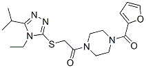 (9ci)-1-[[[4-乙基-5-(1-甲基乙基)-4H-1,2,4-噻唑-3-基]硫代]乙酰基]-4-(2-呋喃羰基)-哌嗪结构式_603976-67-6结构式