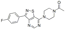 (9ci)-1-乙酰基-4-[3-(4-氟苯基)异噻唑并[4,5-d]嘧啶-7-基]-哌嗪结构式_604741-35-7结构式